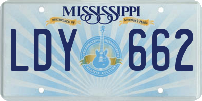 MS license plate LDY662