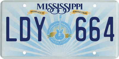 MS license plate LDY664