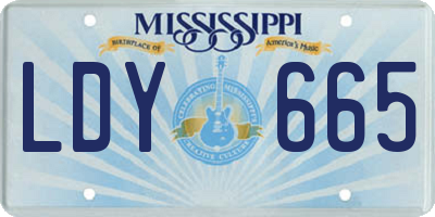 MS license plate LDY665