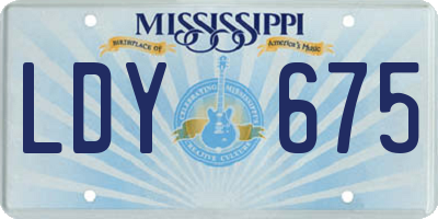 MS license plate LDY675