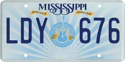 MS license plate LDY676
