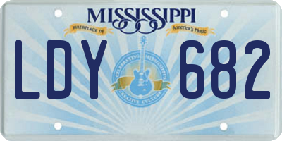 MS license plate LDY682