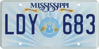 MS license plate LDY683