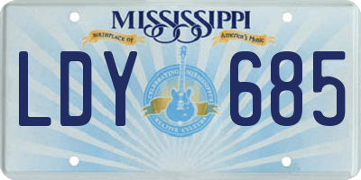 MS license plate LDY685