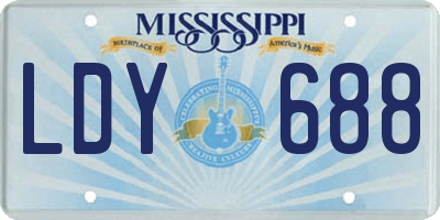 MS license plate LDY688