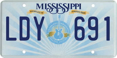 MS license plate LDY691
