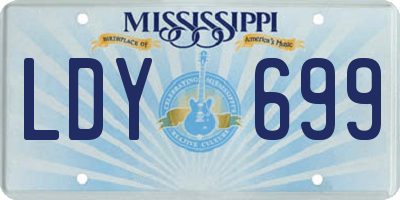 MS license plate LDY699