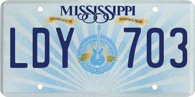 MS license plate LDY703