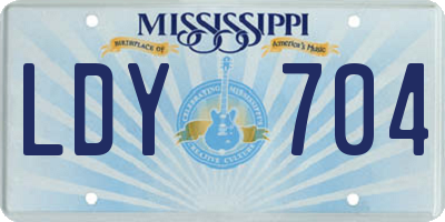 MS license plate LDY704