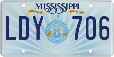 MS license plate LDY706