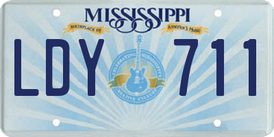 MS license plate LDY711