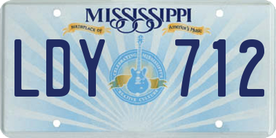 MS license plate LDY712