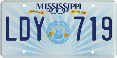 MS license plate LDY719