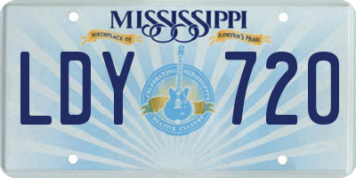 MS license plate LDY720