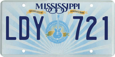 MS license plate LDY721