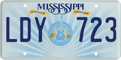 MS license plate LDY723