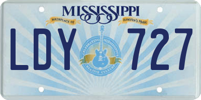 MS license plate LDY727