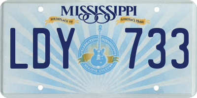 MS license plate LDY733