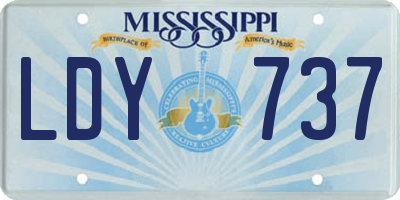 MS license plate LDY737
