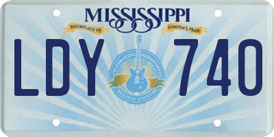 MS license plate LDY740