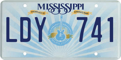 MS license plate LDY741