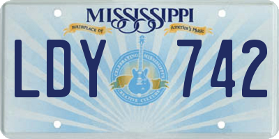MS license plate LDY742