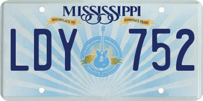 MS license plate LDY752