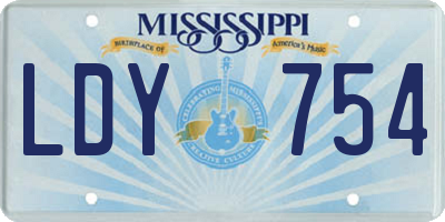 MS license plate LDY754