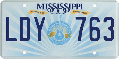 MS license plate LDY763