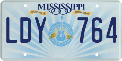 MS license plate LDY764
