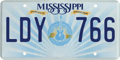 MS license plate LDY766