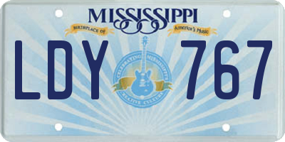 MS license plate LDY767