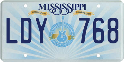 MS license plate LDY768