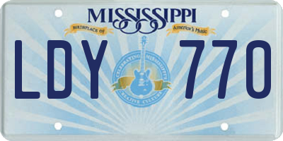 MS license plate LDY770