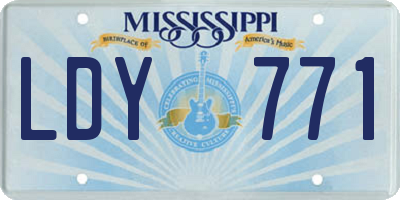 MS license plate LDY771