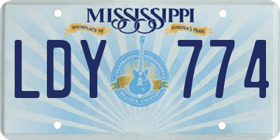 MS license plate LDY774
