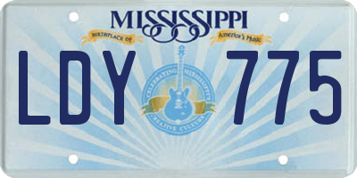 MS license plate LDY775