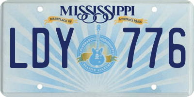 MS license plate LDY776