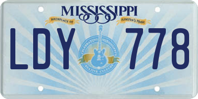 MS license plate LDY778