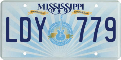 MS license plate LDY779