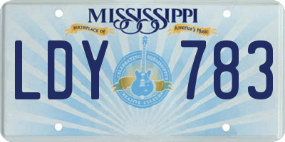 MS license plate LDY783