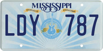 MS license plate LDY787