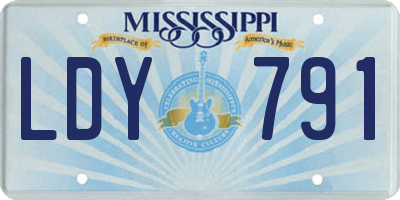 MS license plate LDY791