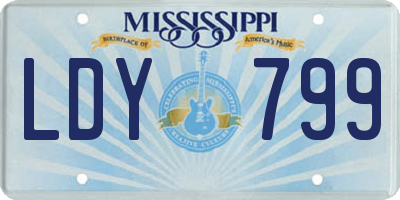 MS license plate LDY799