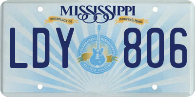 MS license plate LDY806