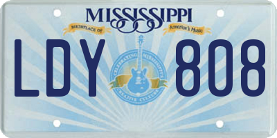 MS license plate LDY808
