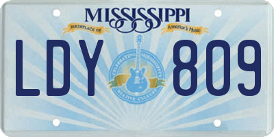 MS license plate LDY809