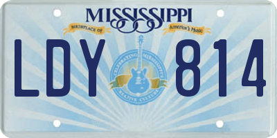 MS license plate LDY814