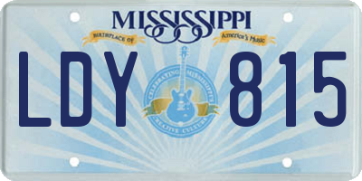 MS license plate LDY815
