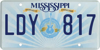 MS license plate LDY817